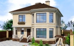 Проект дома с классическом стиле с эркерным фасадом общей площадью 238,4 кв.м (006)